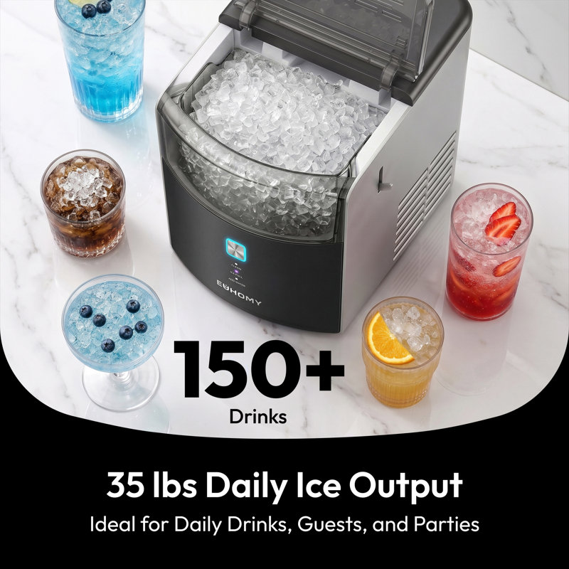 Euhomy Pearl L1 Max Nugget Ice Maker, Black