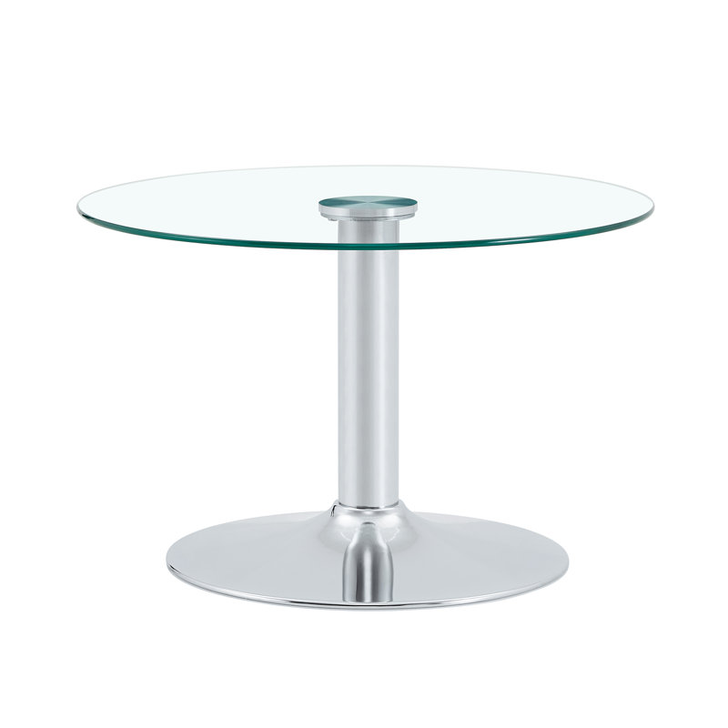 Table basse moderne 27,5 po Modern, Transparent / Argent