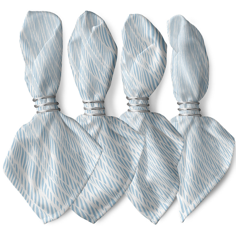 Ensemble de serviettes 4 pièces Viet Rolling Waves, Bleu clair