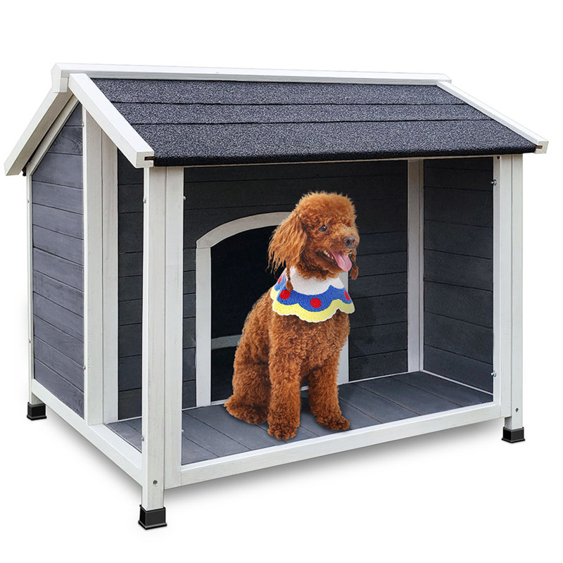 Outdoor Dog House With Multiple Features For Medium-Sized Pets