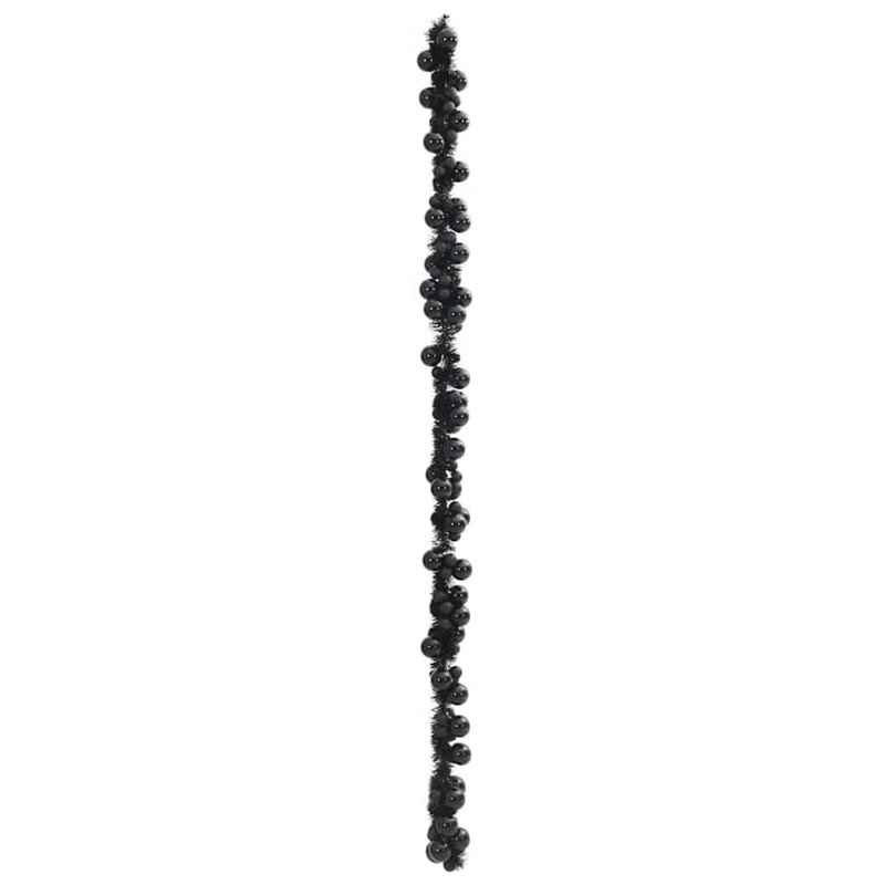 vidaXL Christmas Ball Garland 186 cm Polystyrene, Black