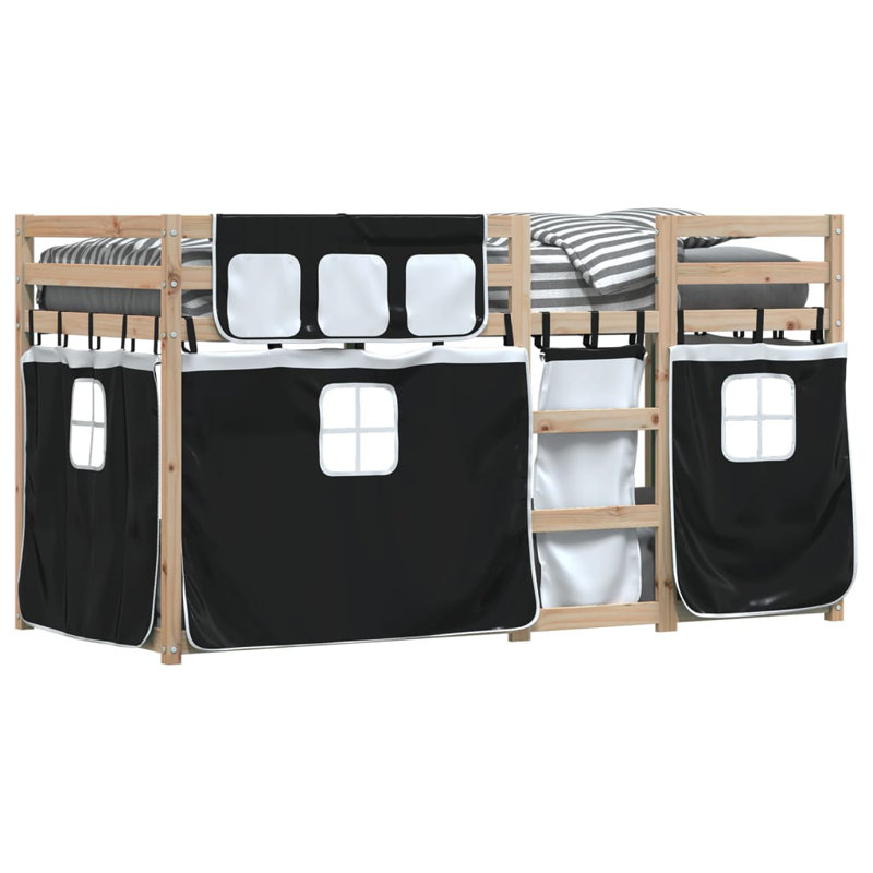 Arlott Solid Wood Bed, Single (3'), Brown/Black