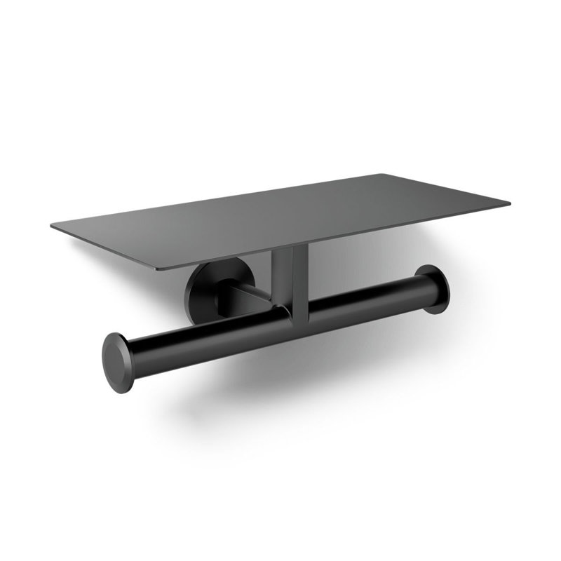Porte-papier hygiénique double avec composants ™, Noir mat