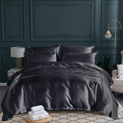 American Traditional Satin Standard Solid Duvet Cover