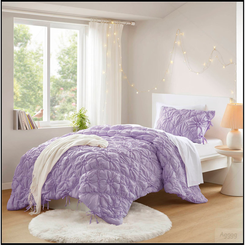 Ensemble d'édredon pour lit simple 2 pièces, Purple