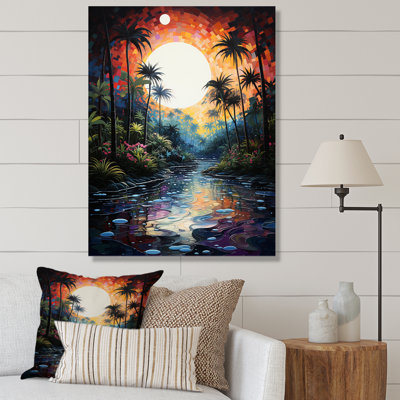 «Yadhira Palm Trees At The Beach I», reproduction sur toile