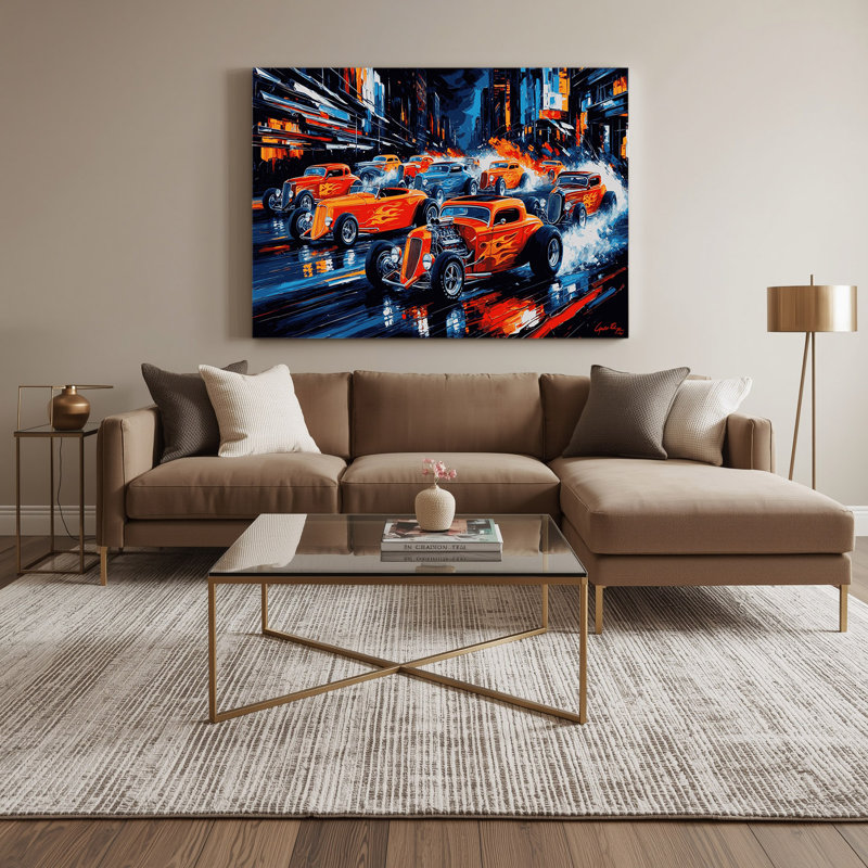 Art mural sur toile mauve avec transport, H 11 po x l 14 po