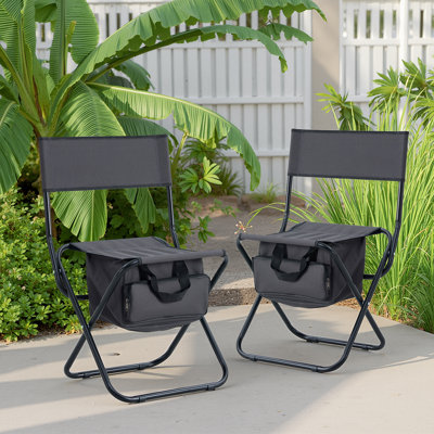 Lightweight Folding Patio Chair, Portable Chair for indoor, Outdoor Camping, Picnics and Fishing by Arlmont & Co.