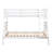 White Classic Twin Over Full Bunk Bed, Made Of Wood, Guard Rails And , Ideal For Youth Bedroom Suitable Guest Sleep-1570142737