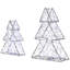Ensemble de 2 décorations d'arbre de Noël à DEL avec fil métallique - blanc - 14 po-103688440