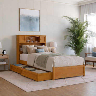 Denver Wood Storage Platform Bed