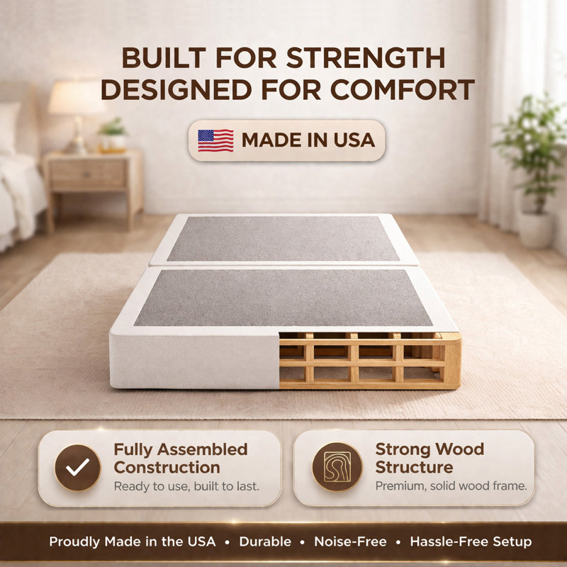 Sommier tapissier / sommier pour matelas entièrement assemblé, Profil bas (4 po), Simple TG 