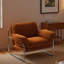Chaise de loisirs rétro en acier inoxydable.-1550685344