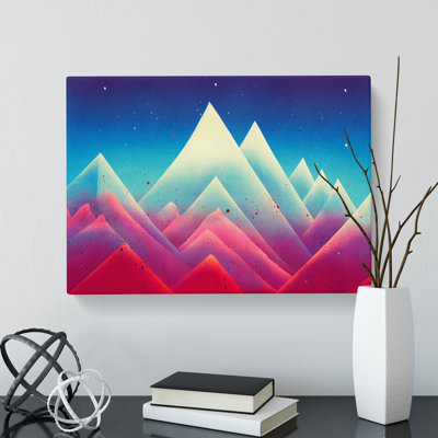 Neon Mountains Vol.2 Abstract - Wrapped Canvas