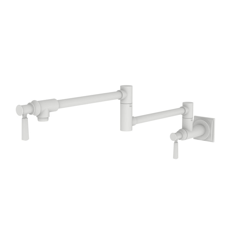 Adams Wall Mount Pot Filler, Matte White
