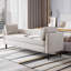 Banc rembourré blanc crème-1256605704