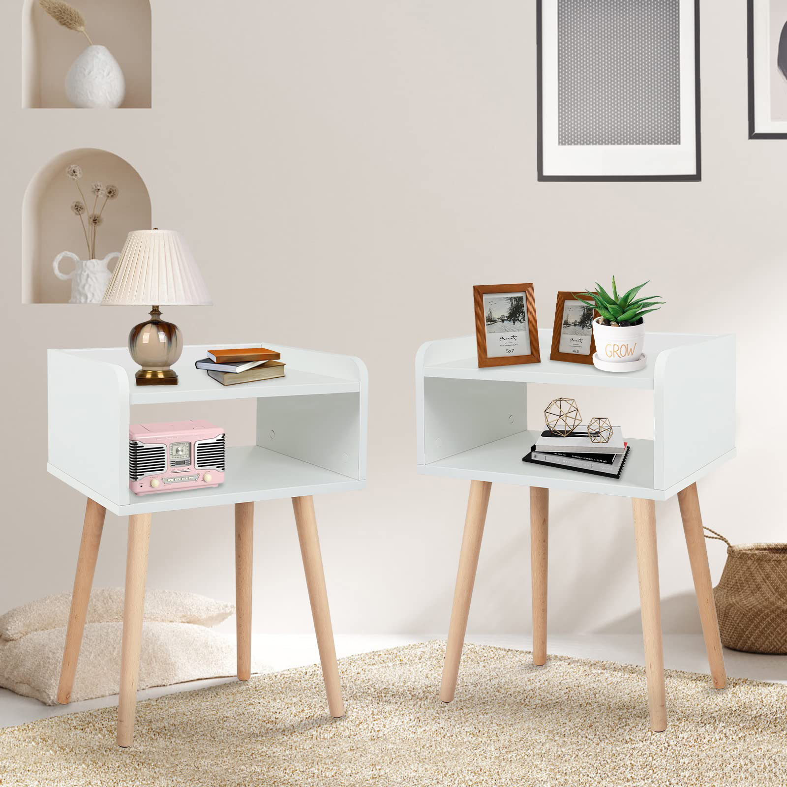 Small nightstand deals set of 2