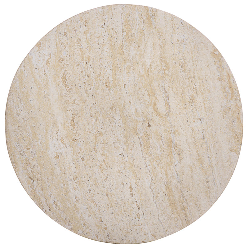 Aurielle Mushroom Accent Table, Travertine