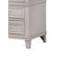 Table de chevet grise 3 avec inclusions - bois massif et amalgame