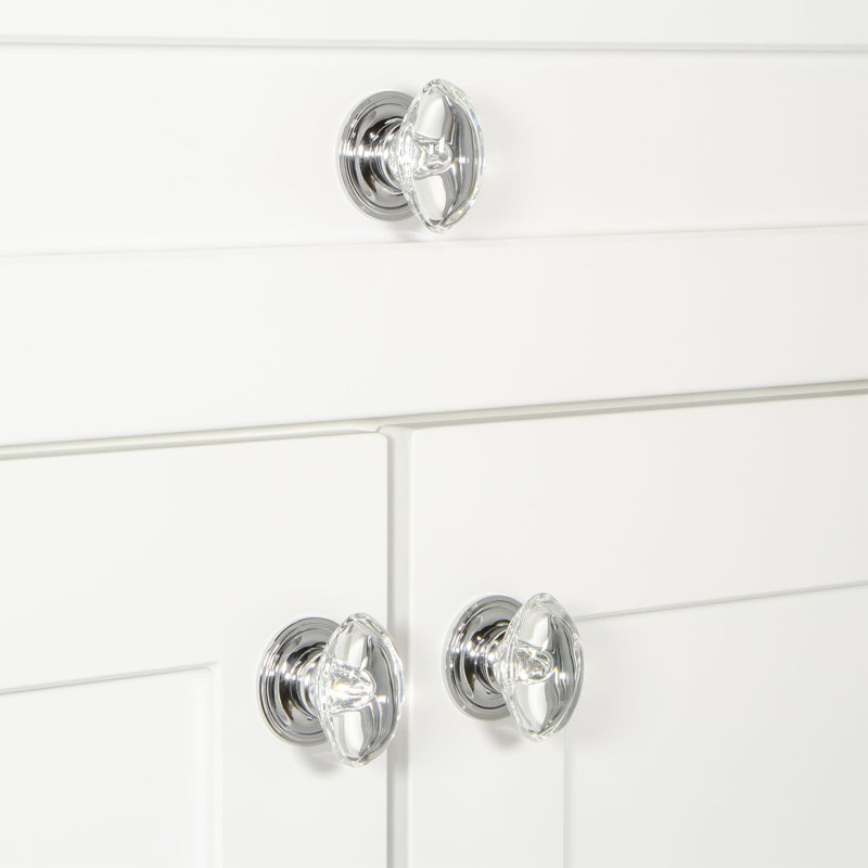 Provence Cabinet Knob, Bright Chrome
