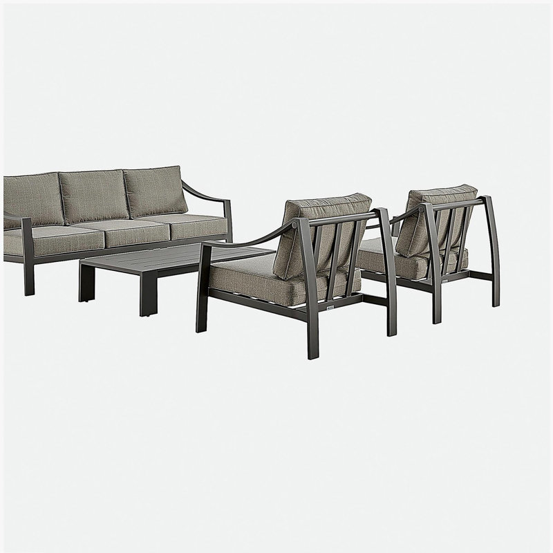 Canapé d'extérieur en aluminium brun Umbriax