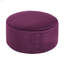 Repose-pieds rond en velours, mauve
