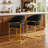 26" Counter Height Bar Stool,Black Velvet Gold Metal Base-1655200442-1648840612