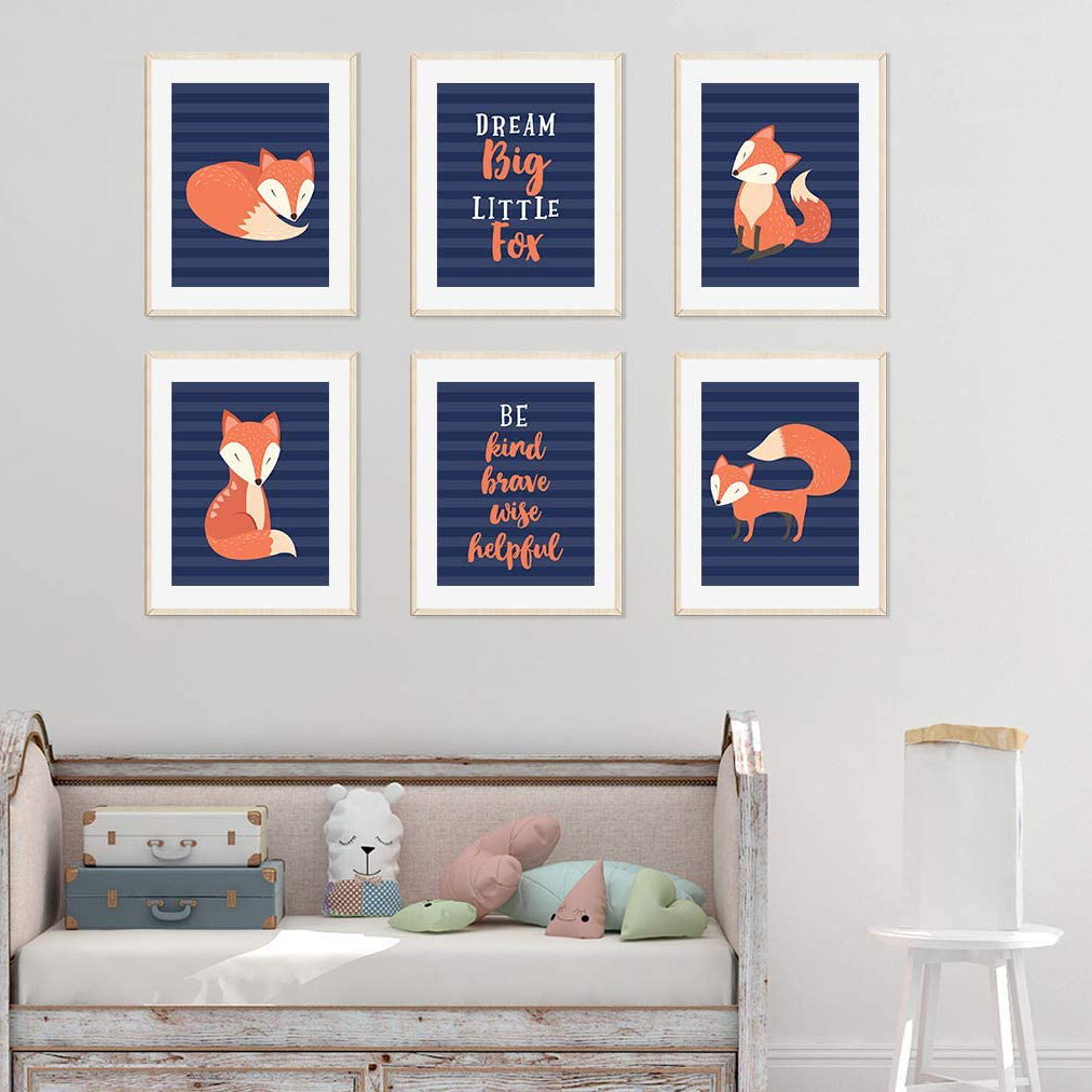 Harriet Bee Deca Dream Big Little One 6-Piece Set Paper Print | Wayfair