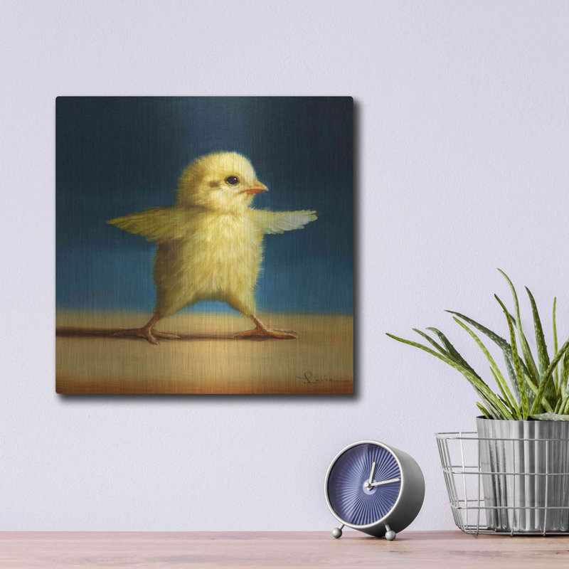 Luxe Metal Art 'Yoga Chick Warrior Two' By Lucia H " Yoga Chick Warrior Two " by Lucia Heffernan, 12" H x 12" W x 0.13" D