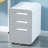 File Cabinet, 3-Drawer Mobile Under Desk with Lock, for Legal/Letter/A4 Files | Metal | Modern-425764925