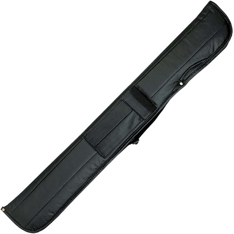 Black Vinyl Soft Pool Cue Case with Shoulder Strap