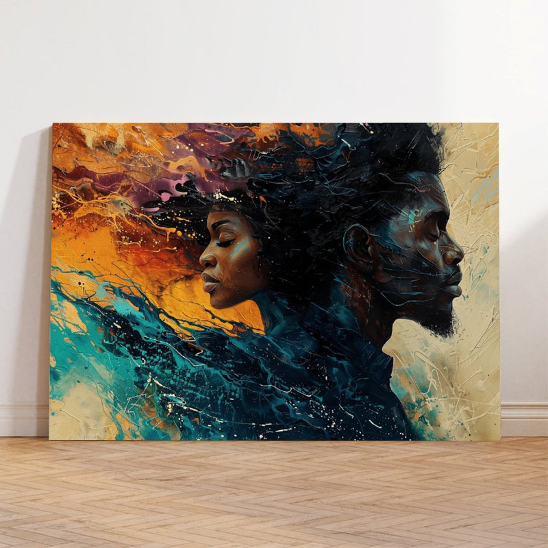 Impression sur toile, art abstrait africain, 12x18in