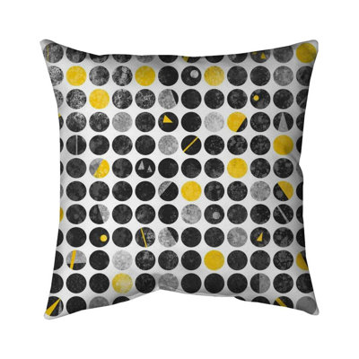 Grunge circles - 16"x16" Throw pillow cover - Poly twill - Print on demand