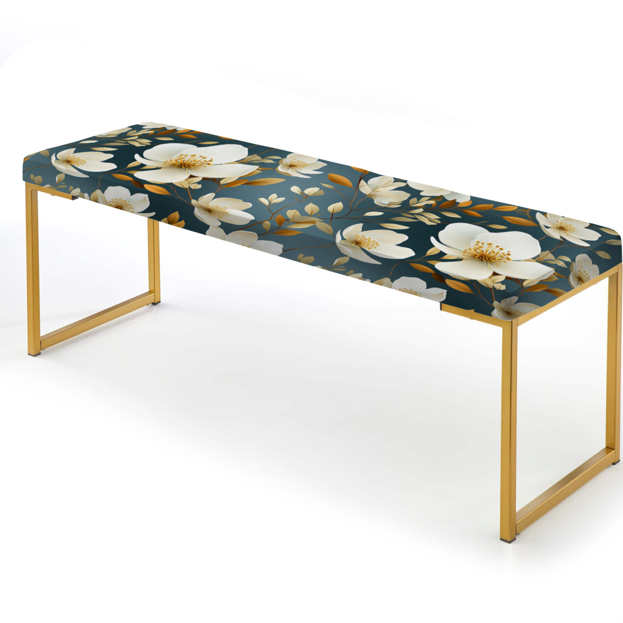 Design Art White Ethereal Elegance Floral Blooms - Floral Upholstered ...