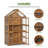 3.73' W x 1.98' D Wooden Greenhouse with Openable Roof Vent and Adjustable Shelves