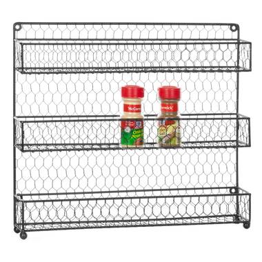 12 Jar 2 Tier Metal Wire Spice Rack Gracie Oaks Finish: Bronze