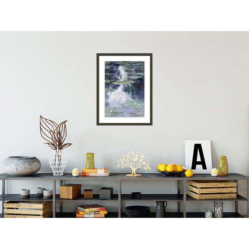 Étang avec nénuphars par Claude Monet - Reproduction giclée encadrée, H 29,5 po x l 22,8 po