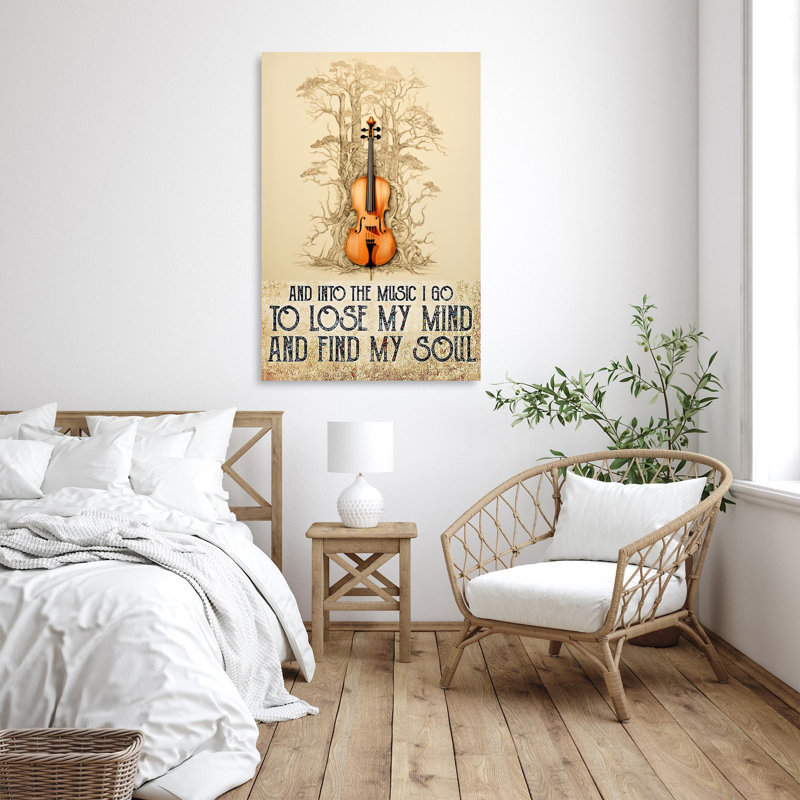 «Jacomien Violin And Into The Music I Go», reproduction d'impression sur toile tendue, H 20 po x l 16 po x P 1,25 po