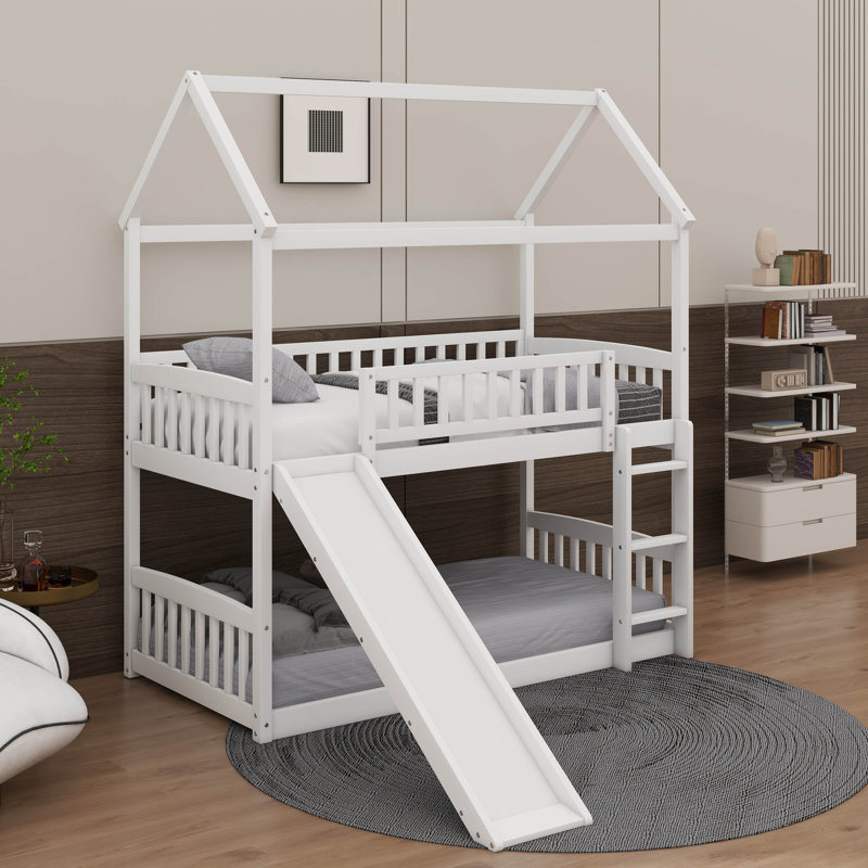 Twin Over Twin Bunk Bed With Slide