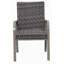 Chaise de salle à manger d'extérieur 2 pièces, structure peinte à la main, siège en coton lavé à l'eau pour le jardin, la cour et la piscine