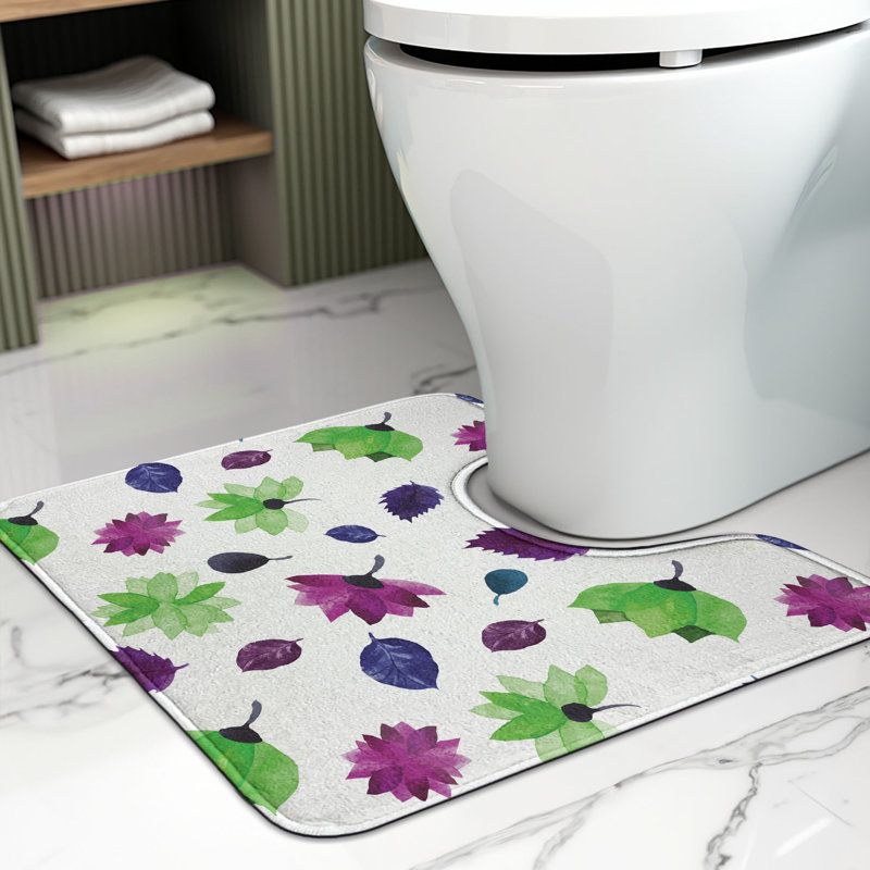 Multicolore tapis de salle de bain floral U