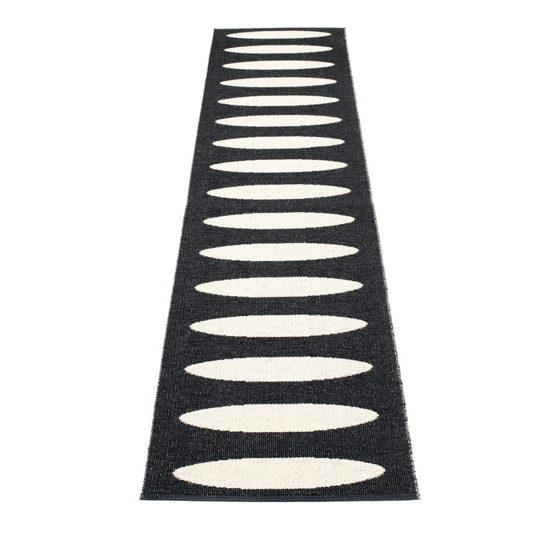 Rug ELLA Black 2.25 x 12.25 ft, Runner 2'4" x 12'4"