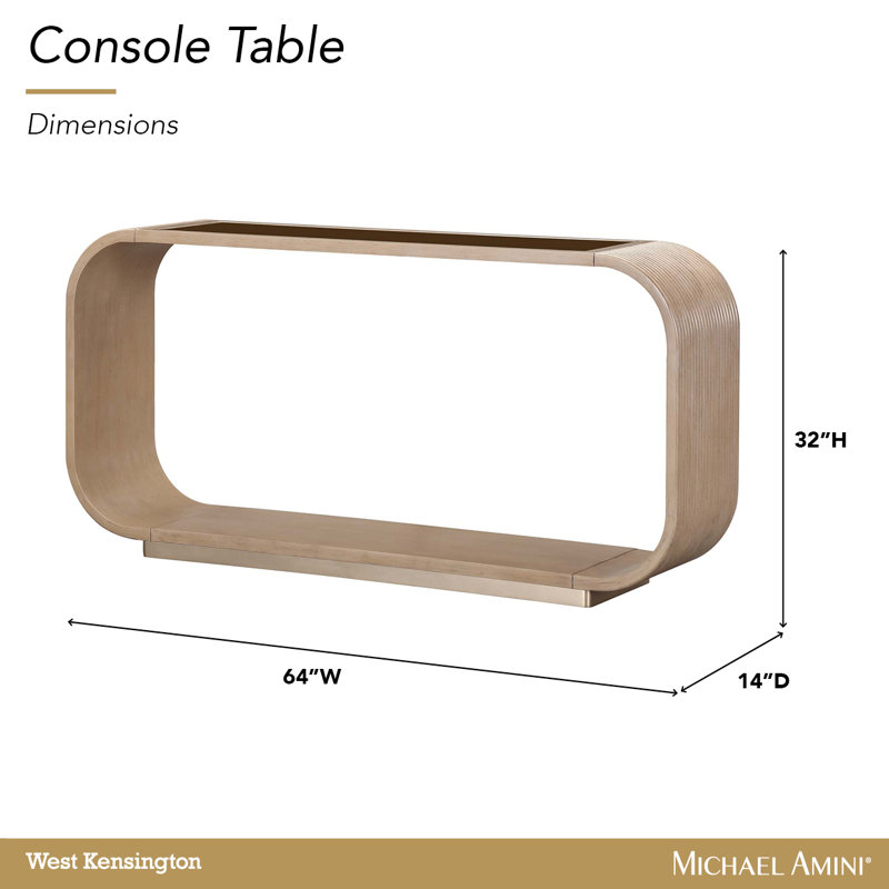 West Kensington Console Table, Medium Yellow Wood