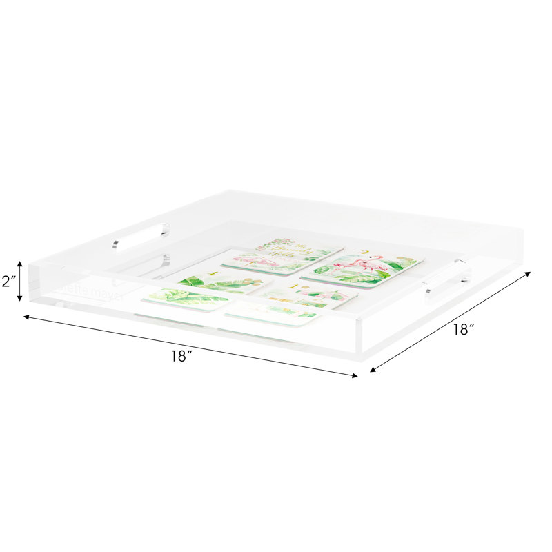 Decorative Tray, 2" H x 18" W x 18" D
