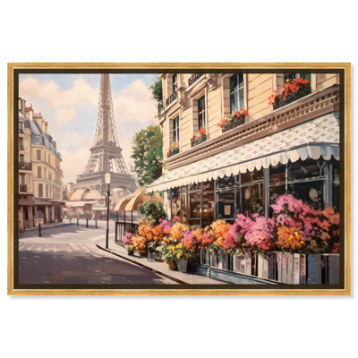 Streets Of Paris Canvas Colorful Places Wall Art by Art Remedy