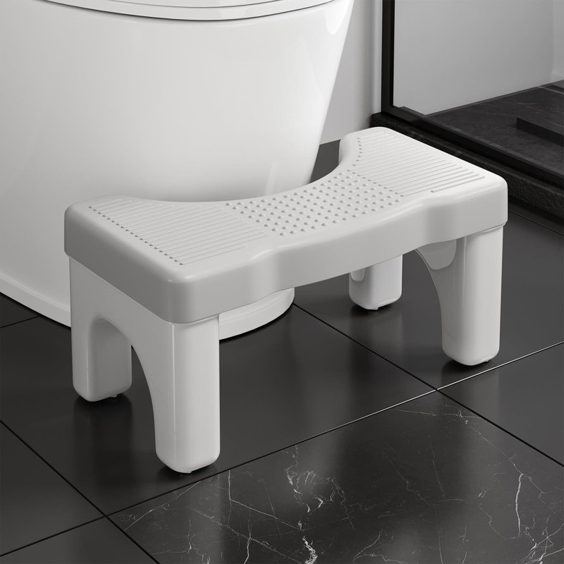 Toilet Squat Stool, Portable Poop Foot Stool, Non Slip Toilet Leg Stand(Gray)