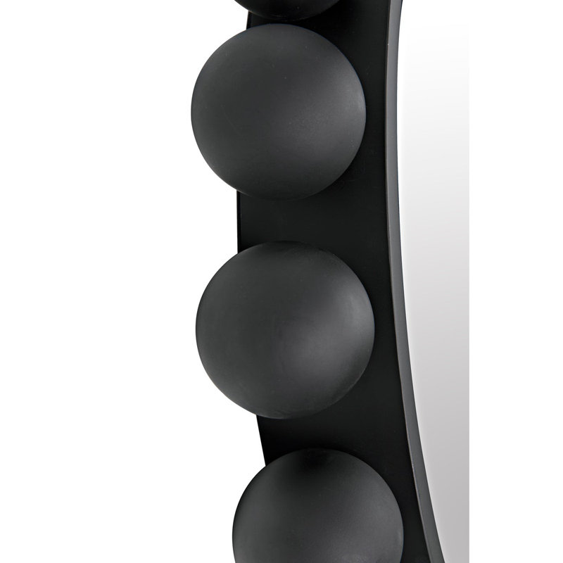 Cooper Flat Metal Wall Mirror, Black