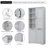 Manolica Storage Cabinet With Doors And Drawers, Tilt-Out Laundry Hamper, Multiple Storage Space, Freestanding Style, Open Shelve, Adjustable Shelf-302772531