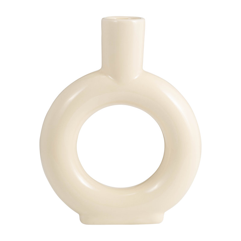 Sagebrook Home Verla Ceramic Elegant Centerpiece Vase - A Must-Have Addition for Stylish Homes, White