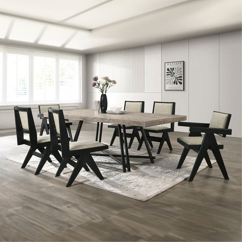 Charmante table de salle à manger à tréteaux en métal pour des salles à manger élégantes